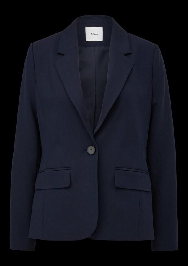 S.Oliver BLACK LABEL Korte blazer met stretch en 1-knoopsluiting - Foto 3