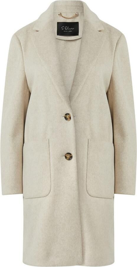 S.Oliver BLACK LABEL Lange jas Tricot met reverskraag