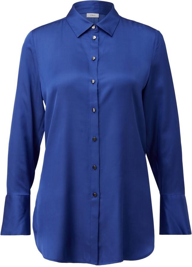 S.Oliver BLACK LABEL Overhemdblouse met een afgeronde zoom