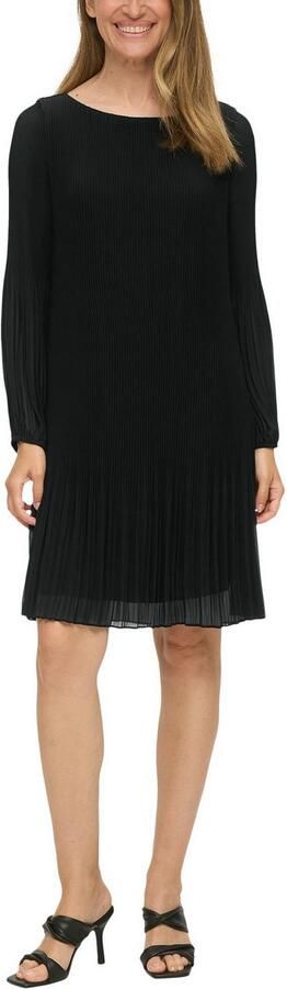 S.Oliver BLACK LABEL Soepele jurk met lange mouwen van geplooid chiffon - Foto 4