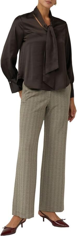 S.Oliver BLACK LABEL Satijnen blouse met elegante kraag-strik - Foto 2