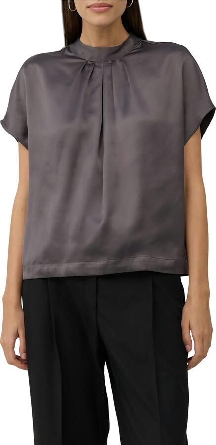 S.Oliver BLACK LABEL Satijnen blouse met plooien - Foto 4