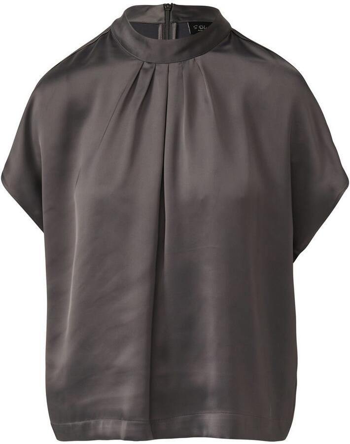 S.Oliver BLACK LABEL Satijnen blouse met plooien