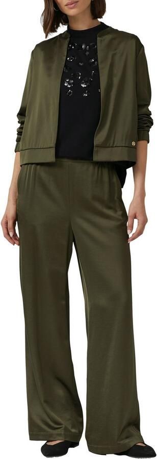 S.Oliver BLACK LABEL Shirt met 3 4 mouwen met pailletten en fijne hoge kraag - Foto 2