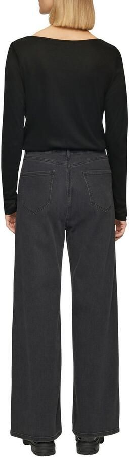 S.Oliver BLACK LABEL Regular fit shirt met lange mouwen van pure viscose met cascadehals - Foto 3