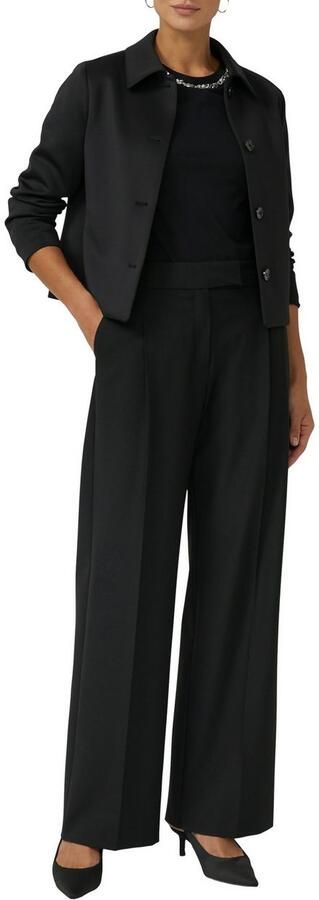S.Oliver BLACK LABEL Shirt met lange mouwen met glinsterende stenen op de ronde hals - Foto 2