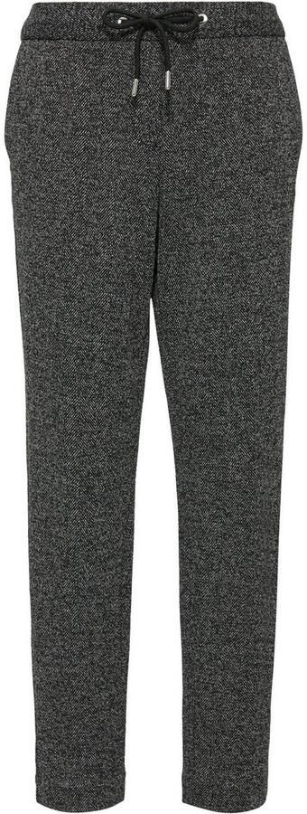 S.Oliver BLACK LABEL Relaxed fit joggingbroek met een elastische band en visgraatstructuur - Foto 2