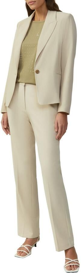 S.Oliver BLACK LABEL Regular fit stoffen broek met viscose in piquékwaliteit - Foto 4