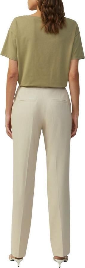 S.Oliver BLACK LABEL Regular fit stoffen broek met viscose in piquékwaliteit - Foto 3