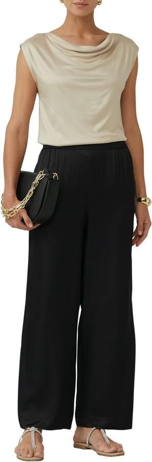 S.Oliver BLACK LABEL Stoffen broek Zomerbroek met elastische band - Foto 5