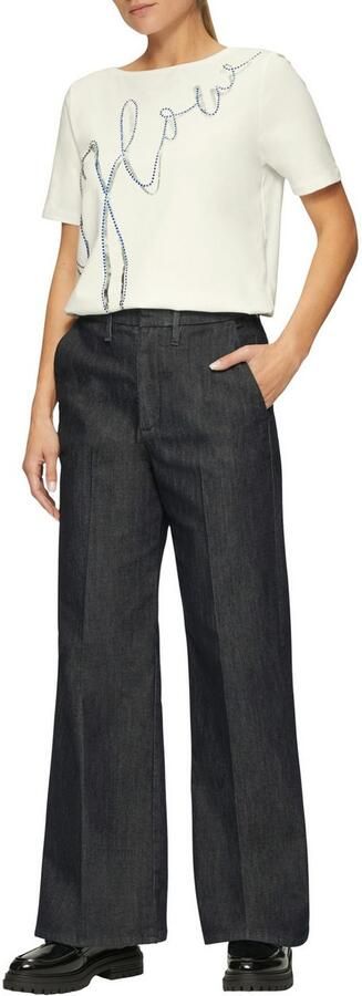 S.Oliver BLACK LABEL T-shirt met belettering - Foto 3