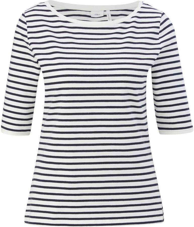 S.Oliver BLACK LABEL T-shirt met gestreepte look - Foto 2