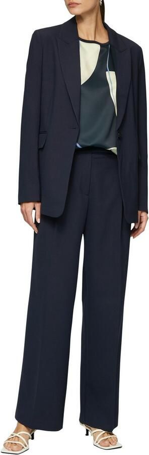 S.Oliver BLACK LABEL Loose fit T-shirt van diverse stoffen met vaste omslag - Foto 2