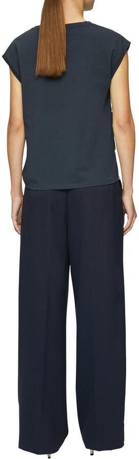 S.Oliver BLACK LABEL Loose fit T-shirt van diverse stoffen met vaste omslag - Foto 3