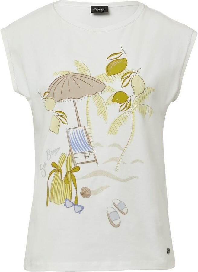 S.Oliver BLACK LABEL T-shirt met motiefprint