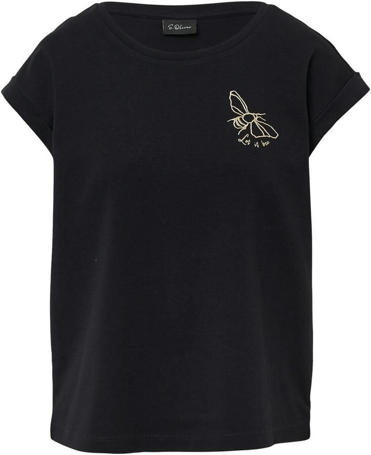 S.Oliver BLACK LABEL T-shirt met motiefprint