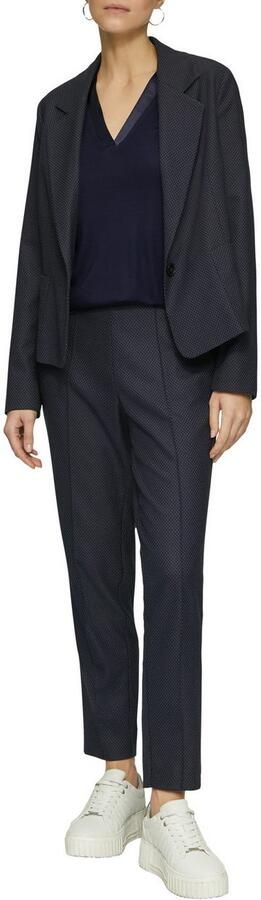 S.Oliver BLACK LABEL Regular fit T-shirt van viscosemix met satijnen hals - Foto 3