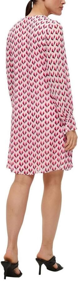 S.Oliver BLACK LABEL Tuniekjurk Zomerjurk met minimalprint en van viscose - Foto 2