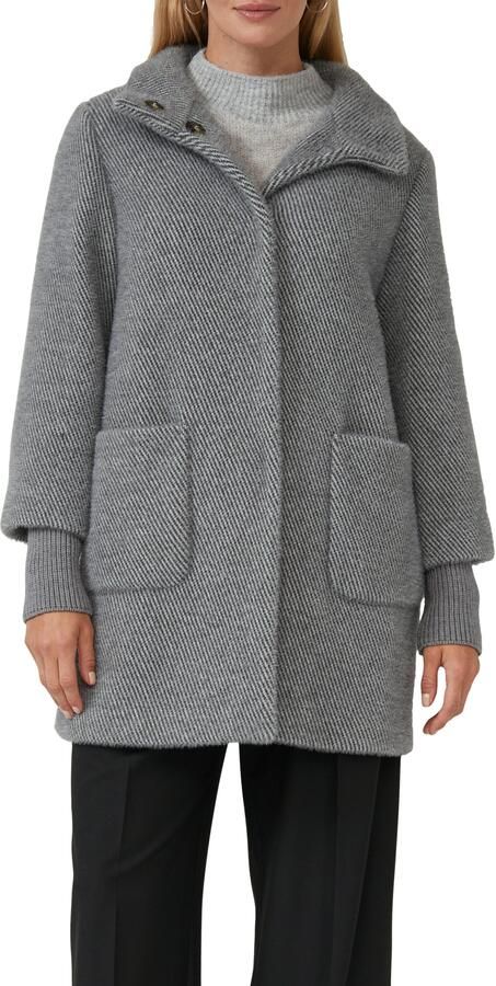 S.Oliver BLACK LABEL Regular fit lange jas met opstaande kraag - Foto 4