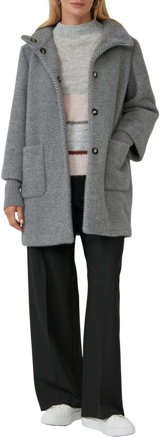 S.Oliver BLACK LABEL Regular fit lange jas met opstaande kraag - Foto 2