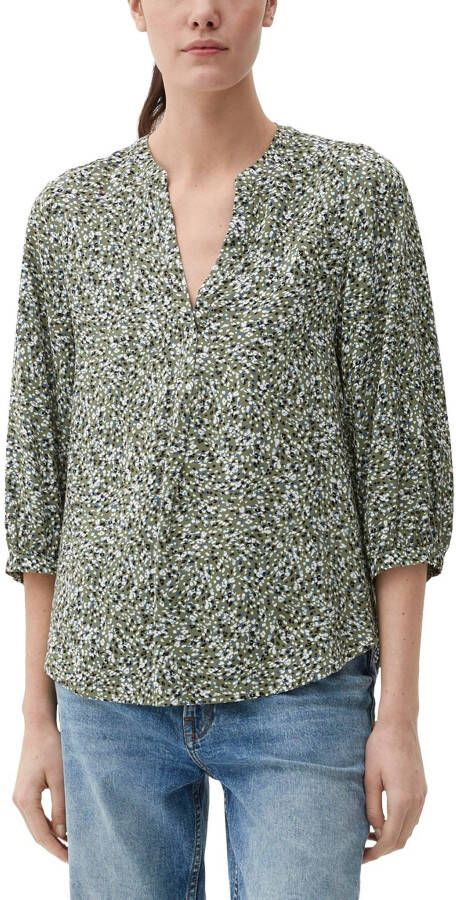 S.Oliver RED LABEL Blouseshirt van viscose met tuniekkraag