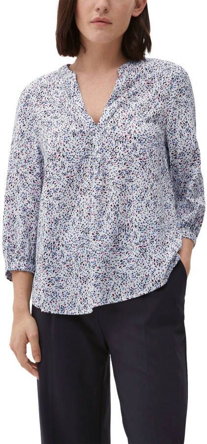 S.Oliver RED LABEL Blouseshirt van viscose met tuniekkraag
