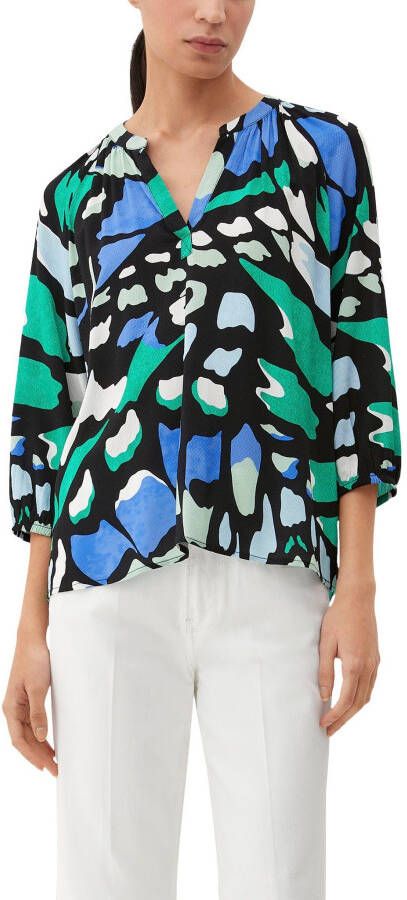 S.Oliver Gedessineerde blouse met dobby-structuur