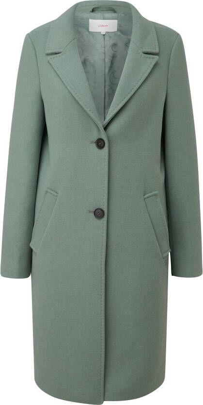 S.Oliver Lange jas in een unikleurig design