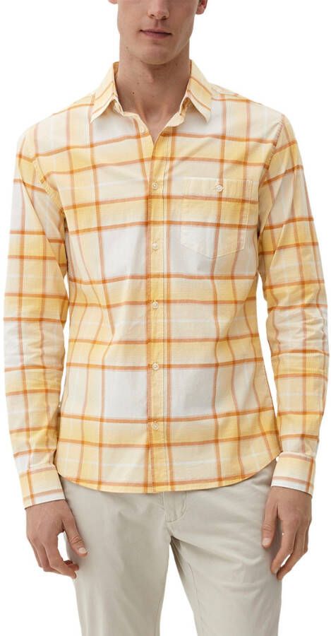 s.Oliver Overhemd met lange mouwen van katoen-stretch