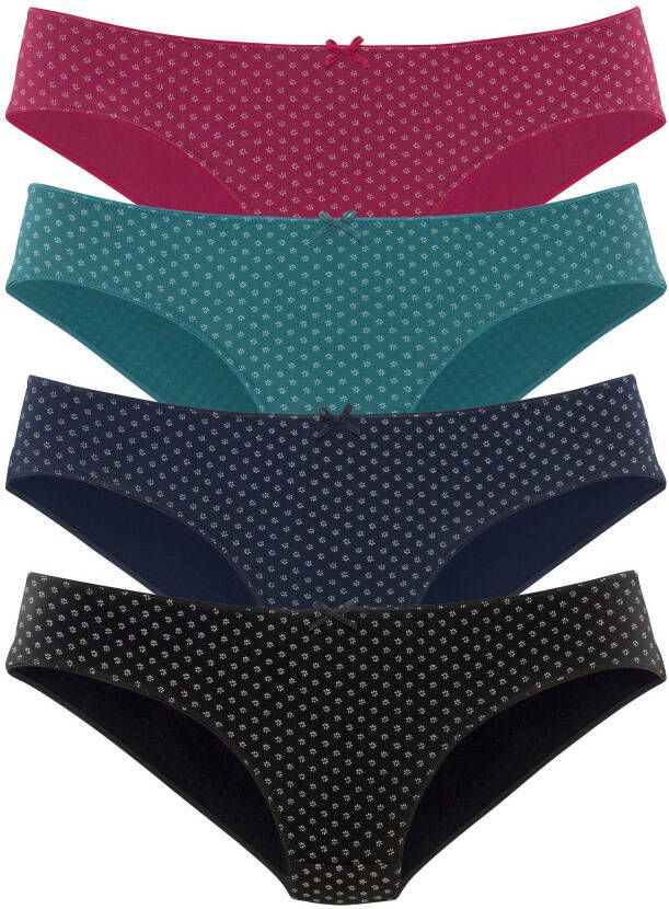 S.Oliver RED LABEL Beachwear Bikinibroekje van elastisch katoen (set 4 stuks)