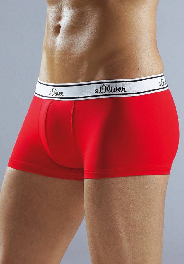 S.Oliver RED LABEL Beachwear Hipster strak zittende mooie retro broek van katoenmix (set 3 stuks)