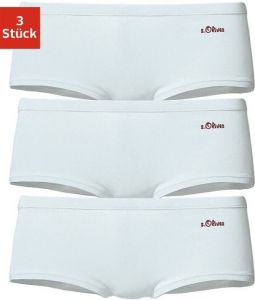 S.Oliver RED LABEL Beachwear Hipster met logoprint opzij (set 3 stuks)