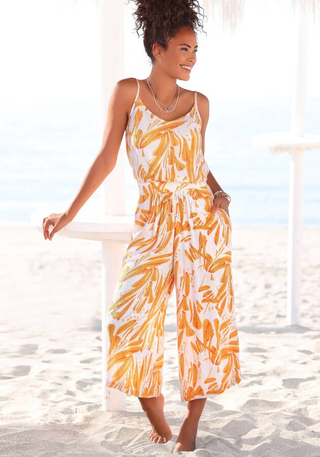 S.Oliver RED LABEL Beachwear Jumpsuit in culotte-stijl met print all-over