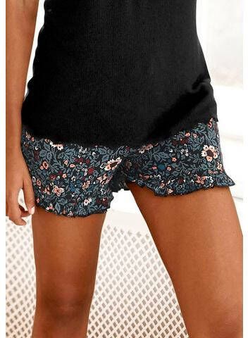 S.Oliver RED LABEL Beachwear Pyjamashort motief all-over met rimpelrandjes