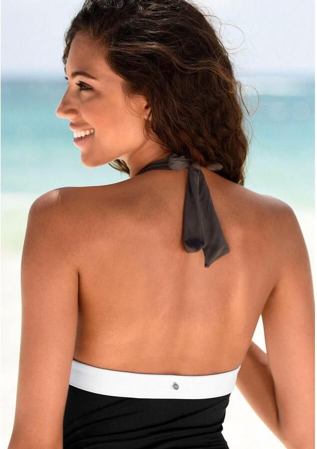 S.Oliver RED LABEL Beachwear Badpak in colourblocking-look met een modellerend effect