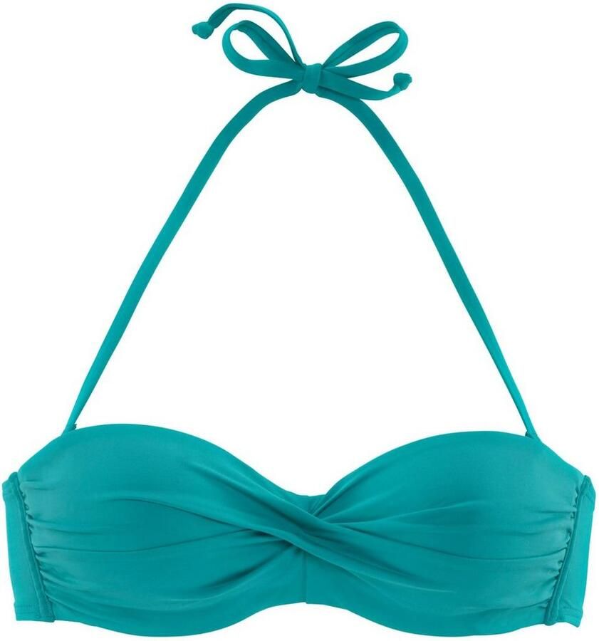 S.Oliver RED LABEL Beachwear Bandeau-bikinitop Spain in effen kleuren met wikkel-look - Foto 2