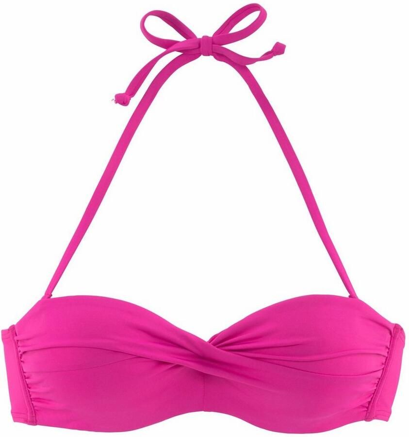 S.Oliver RED LABEL Beachwear Bandeau-bikinitop Spain in effen kleuren met wikkel-look - Foto 2
