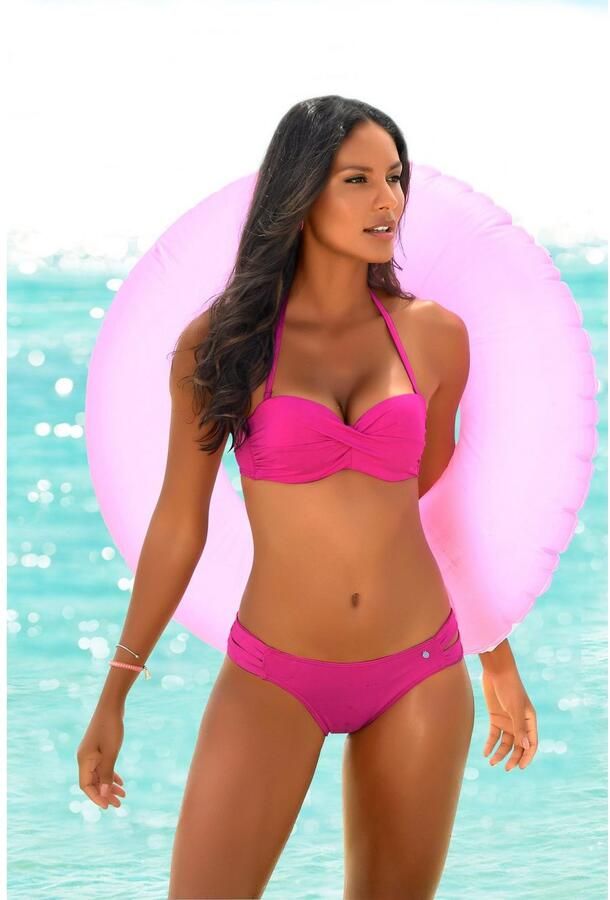 S.Oliver RED LABEL Beachwear Bandeau-bikinitop Spain in effen kleuren met wikkel-look - Foto 4