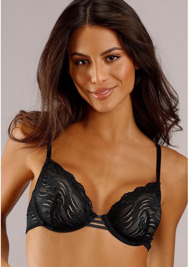 S.Oliver RED LABEL Beachwear Beugel-bh Alice met fijn kant in bloemmotief lingerie