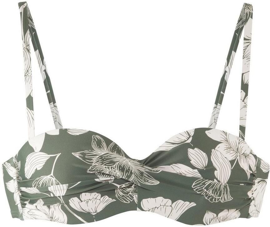 S.Oliver RED LABEL Beachwear Beugelbandeau bikinitop Lady met een bloemmotief