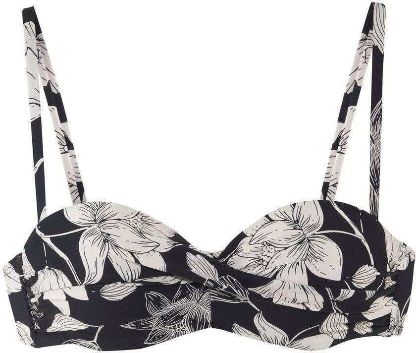 S.Oliver RED LABEL Beachwear Beugelbandeau bikinitop Lady met een bloemmotief