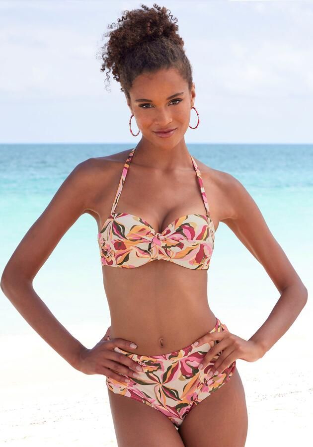 S.Oliver RED LABEL Beachwear Beugelbikinitop in bandeaumodel Bauhinia met gebloemd design - Foto 3