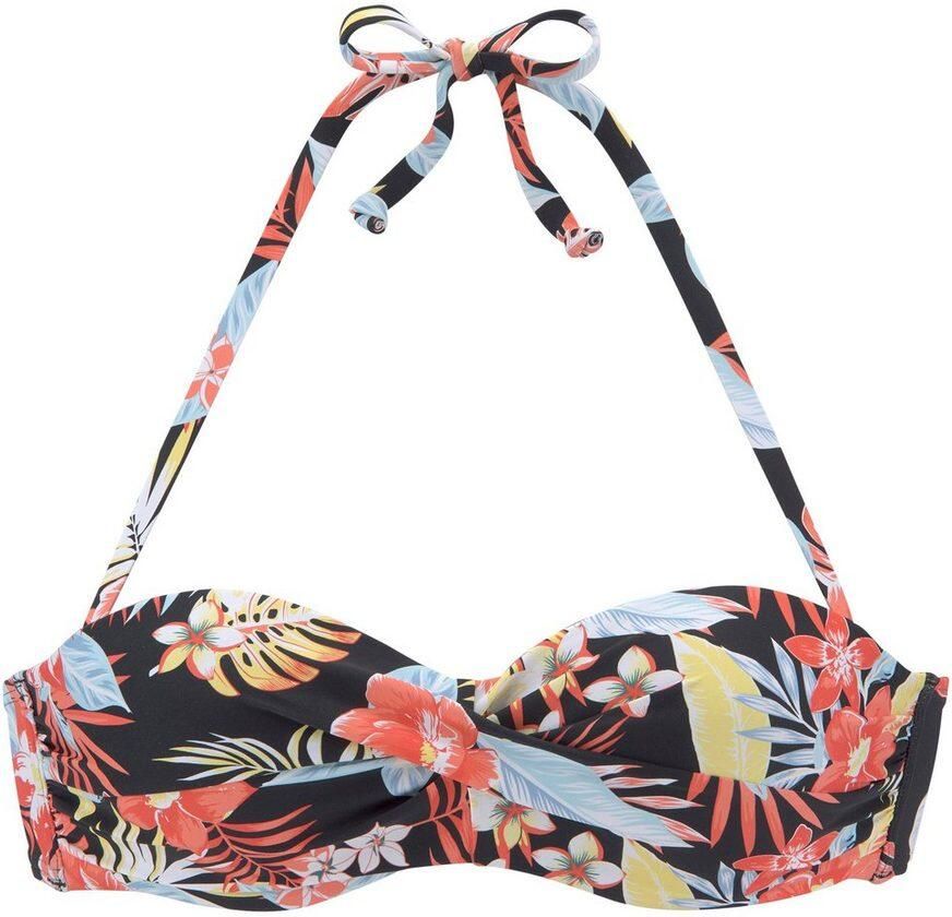 S.Oliver RED LABEL Beachwear Beugelbikinitop in bandeaumodel MARIKA in wikkel-look