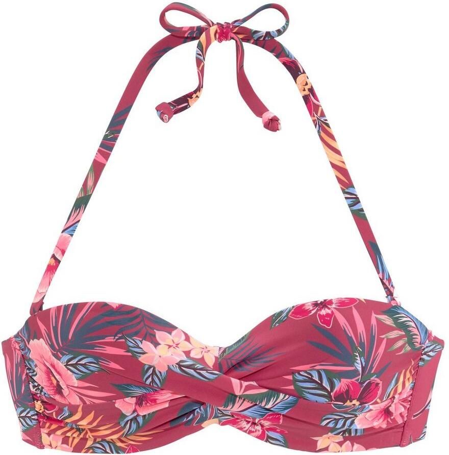 S.Oliver RED LABEL Beachwear Beugelbikinitop in bandeaumodel MARIKA in wikkel-look