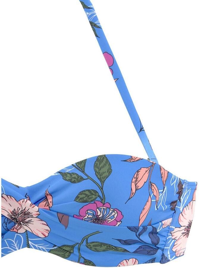 S.Oliver RED LABEL Beachwear Beugelbikinitop in bandeaumodel Maya met gebloemd design en wikkel-look - Foto 2