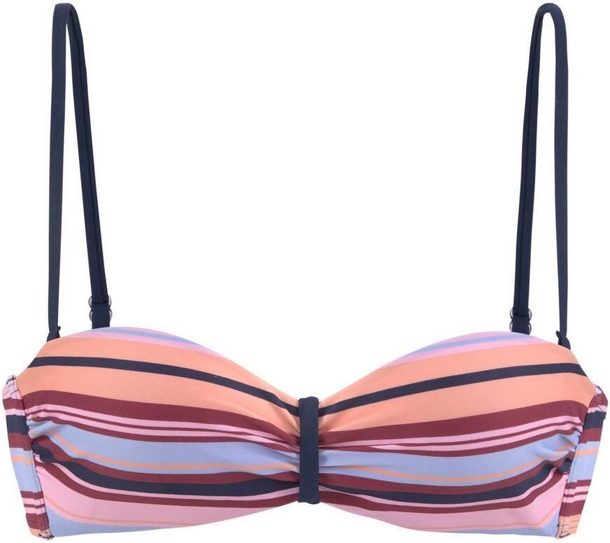 S.Oliver RED LABEL Beachwear Beugelbikinitop in bandeaumodel Pasta in trendy streep-look