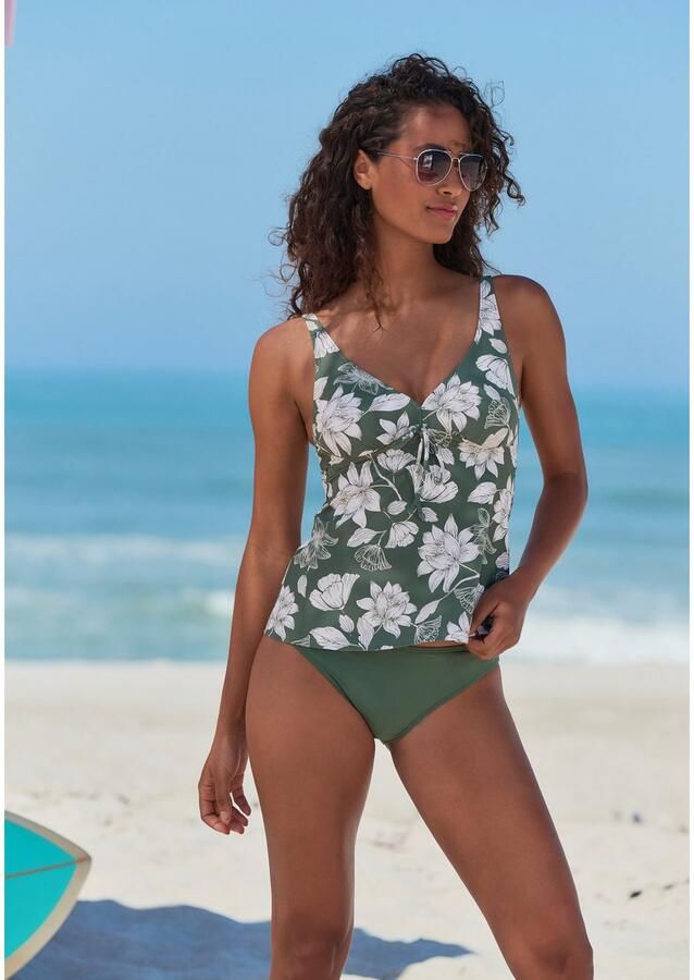S.Oliver RED LABEL Beachwear Beugeltankinitop Lady met een bloemmotief