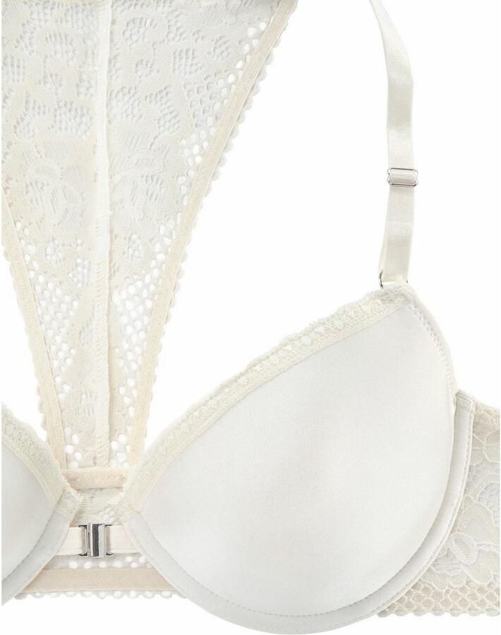 S.Oliver RED LABEL Beachwear Bh met steuncups Lisette met voorsluiting en mooie kanten achterkant dessous