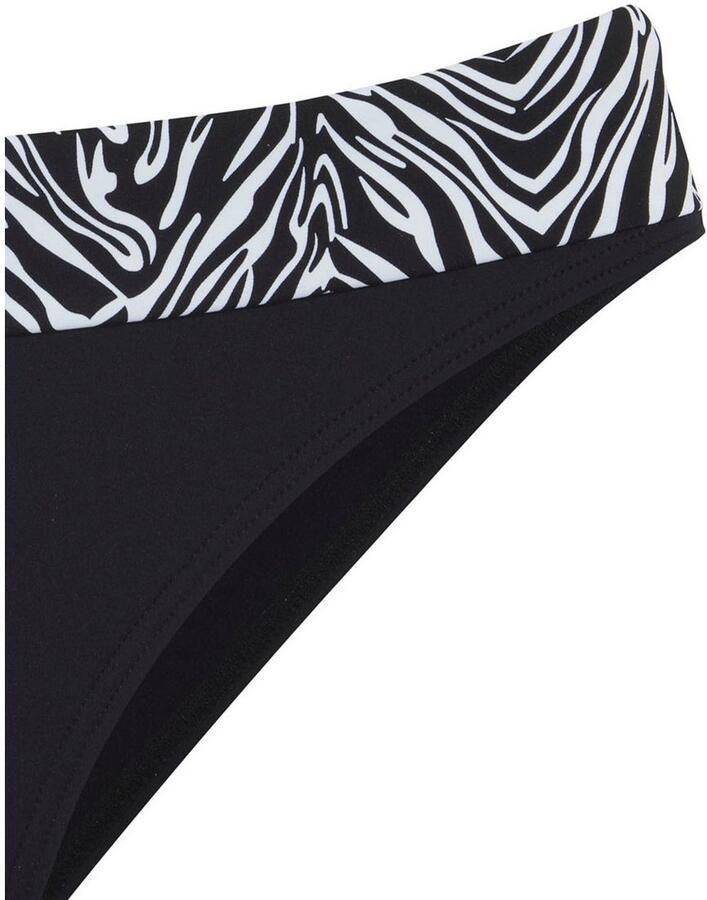 S.Oliver RED LABEL Beachwear Bikinibroekje Kanto met omgeslagen tailleband in dieren-design
