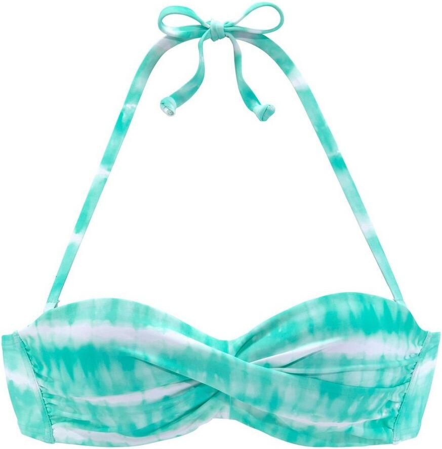 S.Oliver RED LABEL Beachwear Bikinitop met beugels Enja met batikprint en wikkel-look